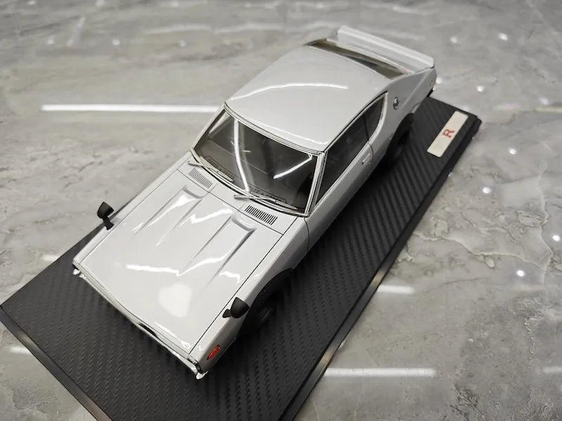 1:18 Nissan 1973 Skyline 2000 GT-R KPGC110 Silver Die Cast Model Car
