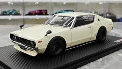 1:18 Nissan 1973 Skyline 2000 GT-R KPGC110 White Die Cast Model Car