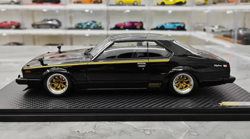 1:18 Nissan 1978 Skyline 2000GT Turbo C211 Black Die Cast Model Car