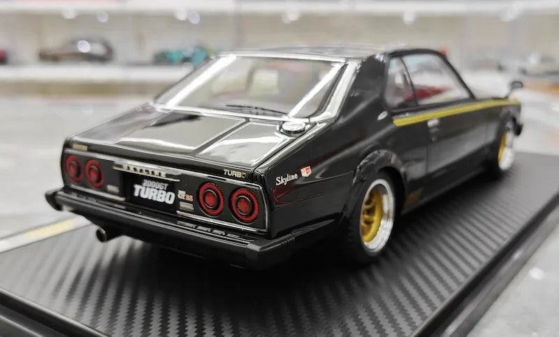 1:18 Nissan 1978 Skyline 2000GT Turbo C211 Black Die Cast Model Car