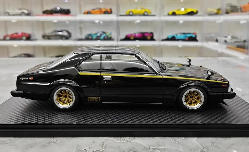 1:18 Nissan 1978 Skyline 2000GT Turbo C211 Black Die Cast Model Car