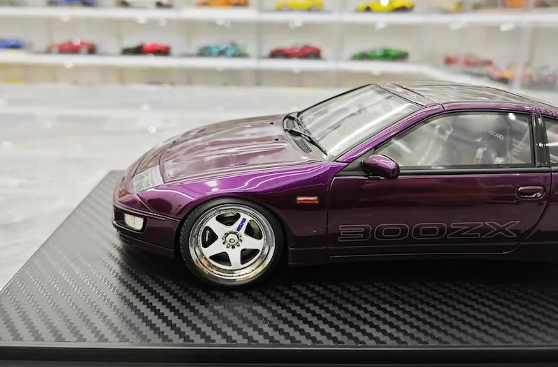 1:18 Nissan 1989 Fairlady Z 300ZX Z32 Purple Die Cast Model Car