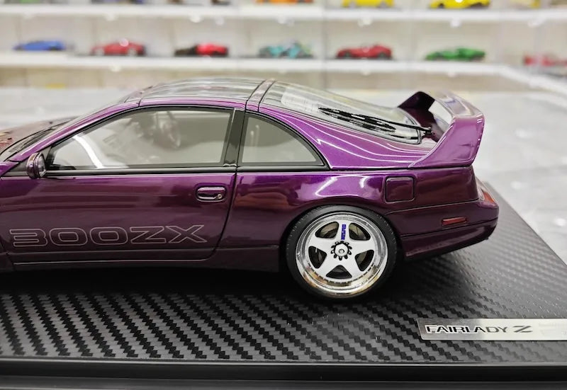 1:18 Nissan 1989 Fairlady Z 300ZX Z32 Purple Die Cast Model Car
