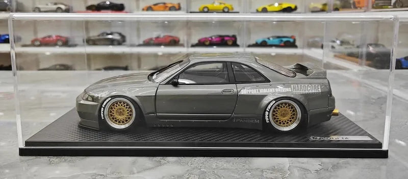 1:18 Nissan 1995 Skyline GT-R R33 Gray Die Cast Model Car