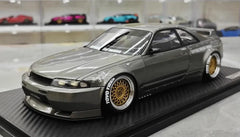 1:18 Nissan 1995 Skyline GT-R R33 Gray Die Cast Model Car
