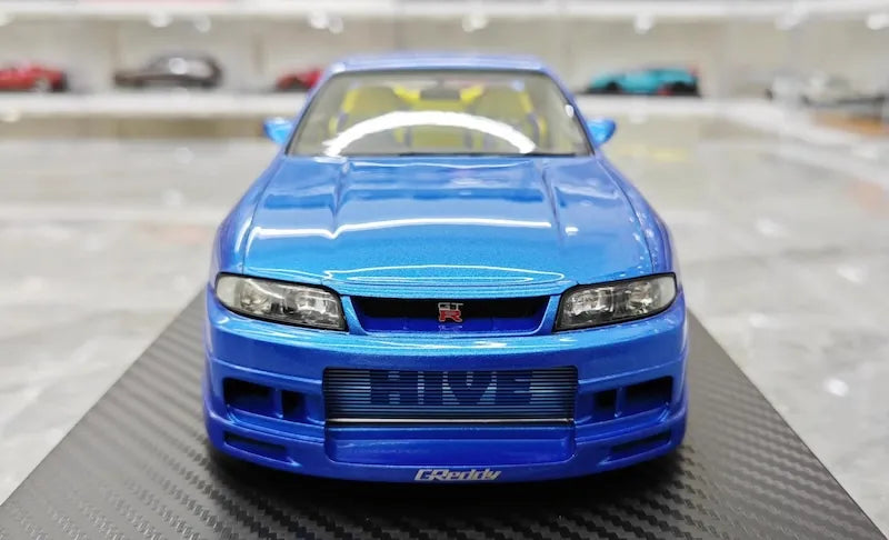 1:18 Nissan 1995 Skyline GT-R R33 Greddy BCNR33 Blue Die Cast Model Car