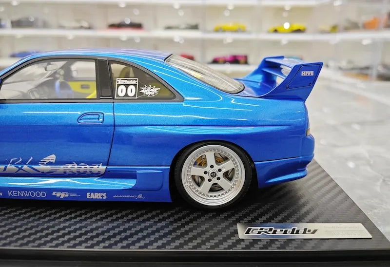 1:18 Nissan 1995 Skyline GT-R R33 Greddy BCNR33 Blue Die Cast Model Car