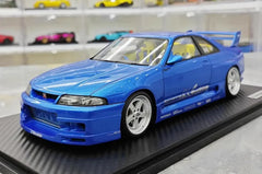 1:18 Nissan 1995 Skyline GT-R R33 Greddy BCNR33 Blue Die Cast Model Car