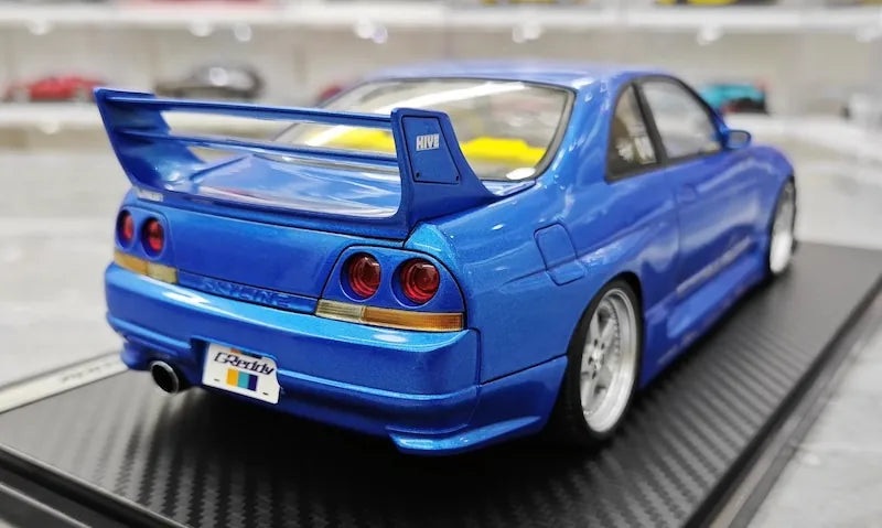 1:18 Nissan 1995 Skyline GT-R R33 Greddy BCNR33 Blue Die Cast Model Car