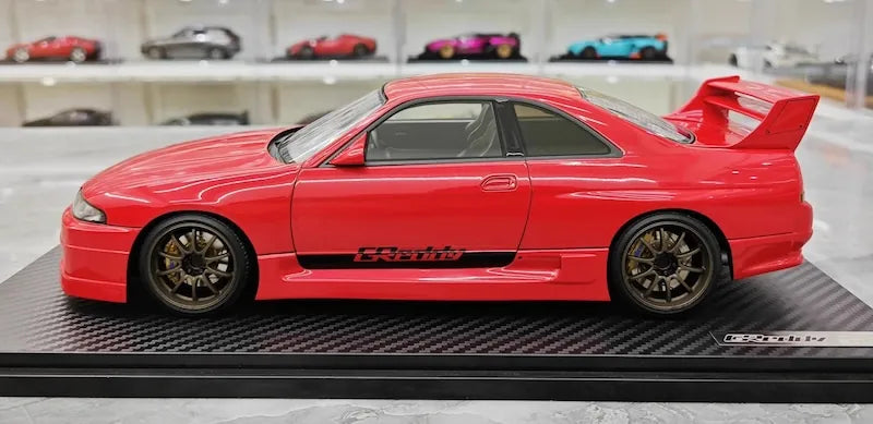 1:18 Nissan 1995 Skyline GT-R R33 Greddy BCNR33 Red Die Cast Model Car