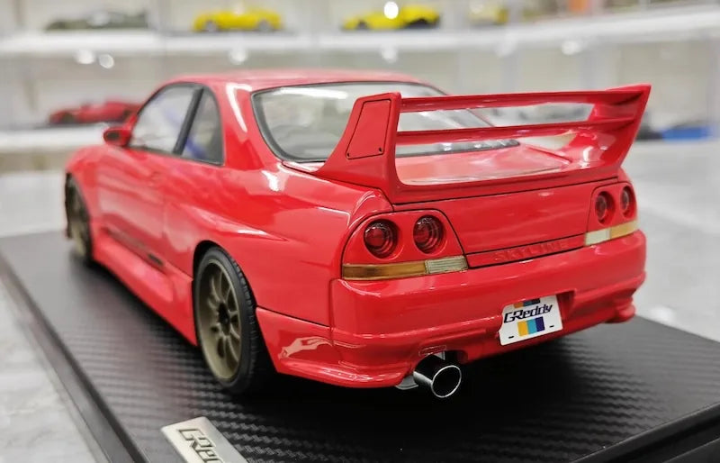 1:18 Nissan 1995 Skyline GT-R R33 Greddy BCNR33 Red Die Cast Model Car