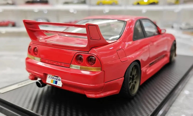 1:18 Nissan 1995 Skyline GT-R R33 Greddy BCNR33 Red Die Cast Model Car