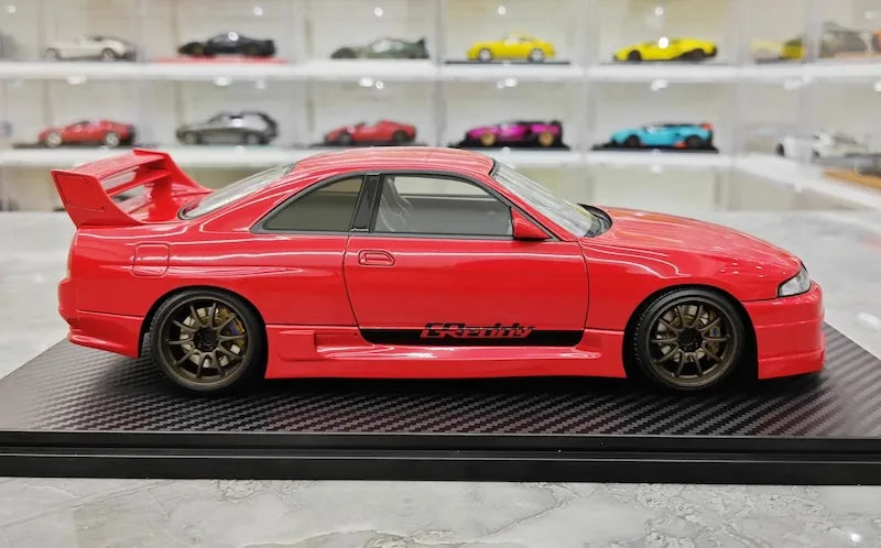 1:18 Nissan 1995 Skyline GT-R R33 Greddy BCNR33 Red Die Cast Model Car