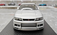 1:18 Nissan 1995 Skyline GT-R R33 Greddy BCNR33 White Die Cast Model Car