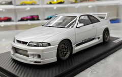 1:18 Nissan 1995 Skyline GT-R R33 Greddy BCNR33 White Die Cast Model Car