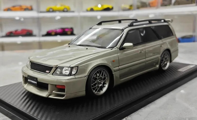 1:18 Nissan 1996 Stagea 260RS WGNC34 Gray Die Cast Model Car