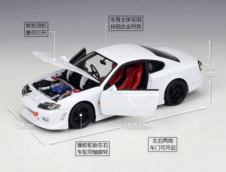 1:24 Nissan 1999 Silvia S15 Die Cast Model Car