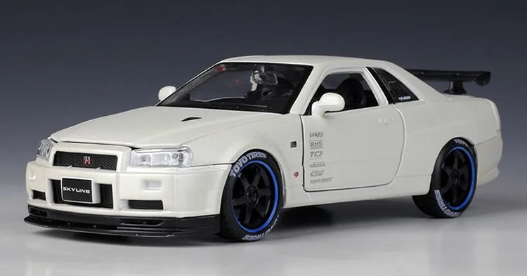1:24 Nissan 1999 Skyline GT-R R34 Die Cast Model Car