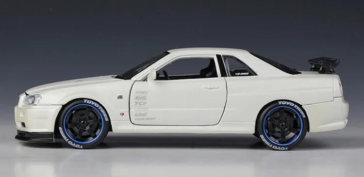 1:24 Nissan 1999 Skyline GT-R R34 Die Cast Model Car
