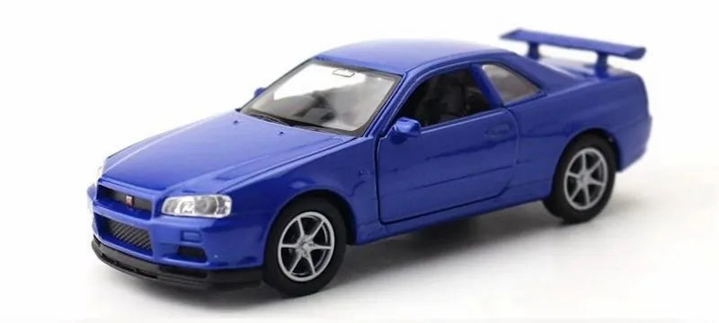 1:36 Nissan 1999 Skyline GT-R R34 Die Cast Model Car