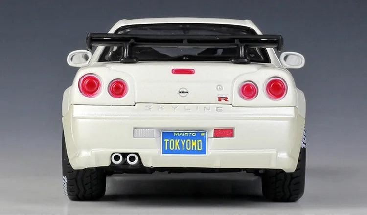 1:24 Nissan 1999 Skyline GT-R R34 Die Cast Model Car