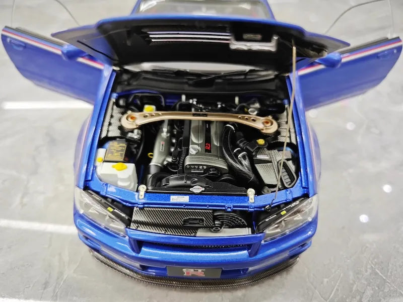 1:18 Nissan 1996 Stagea 260RS WGNC34 Blue Die Cast Model Car