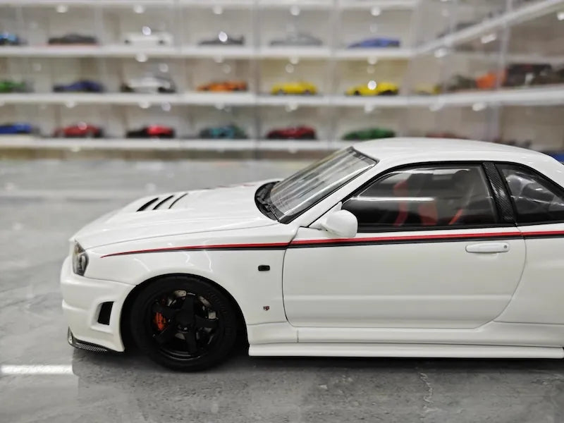 1:18 Nissan 1999 Skyline GT-R R34 R-tune White Die Cast Model Car