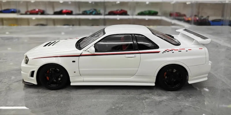 1:18 Nissan 1999 Skyline GT-R R34 R-tune White Die Cast Model Car