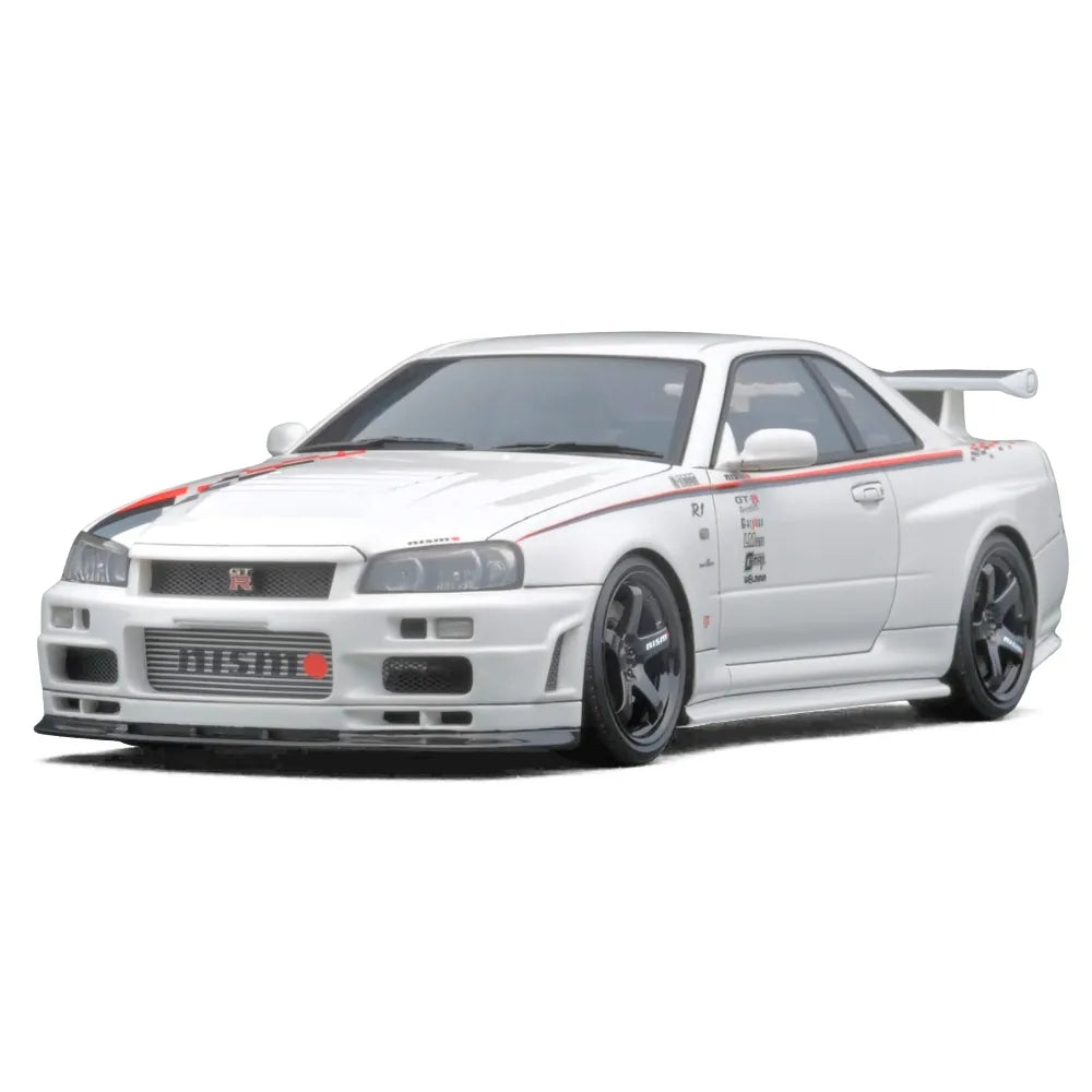 1:18 Nissan 1999 Skyline GT-R R34 R-tune White Die Cast Model Car