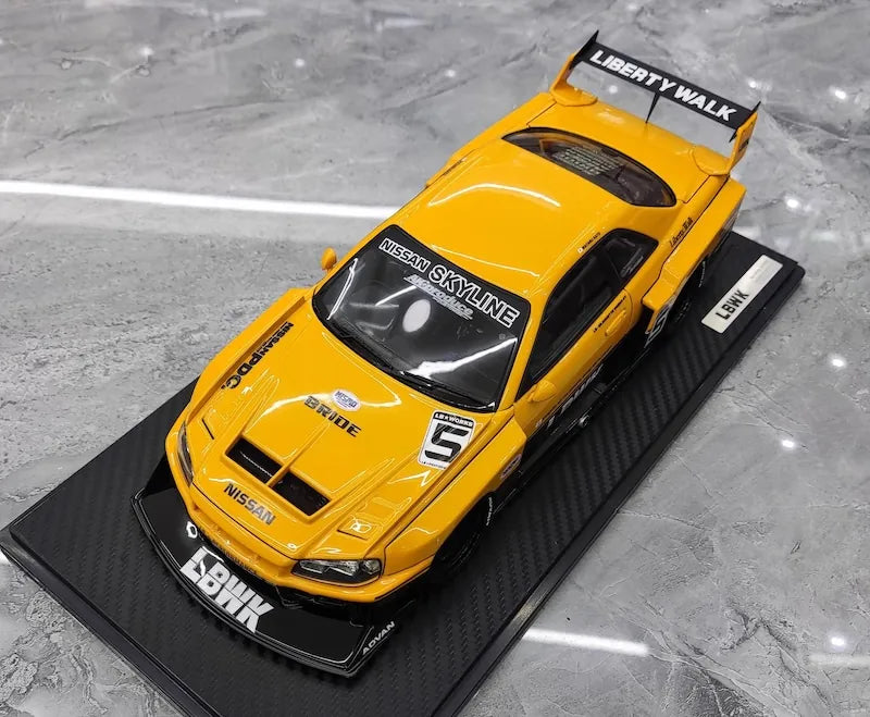 1:18 Nissan 1999 Skyline LB-ER34 Super Silhouette Die Cast Model Car