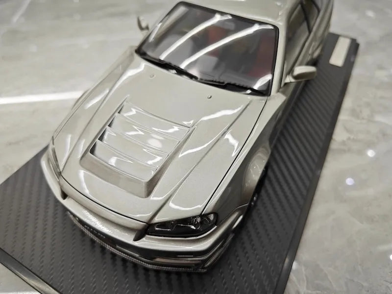 1:18 Nissan 1999 Skyline GT-R BNR34 Gray Die Cast Model Car