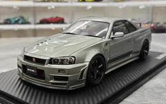 1:18 Nissan 1999 Skyline GT-R BNR34 Gray Die Cast Model Car