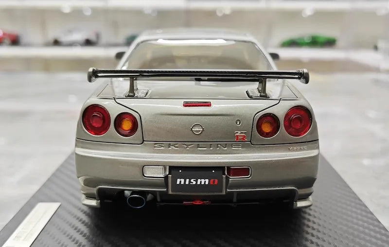 1:18 Nissan 1999 Skyline GT-R BNR34 Gray Die Cast Model Car