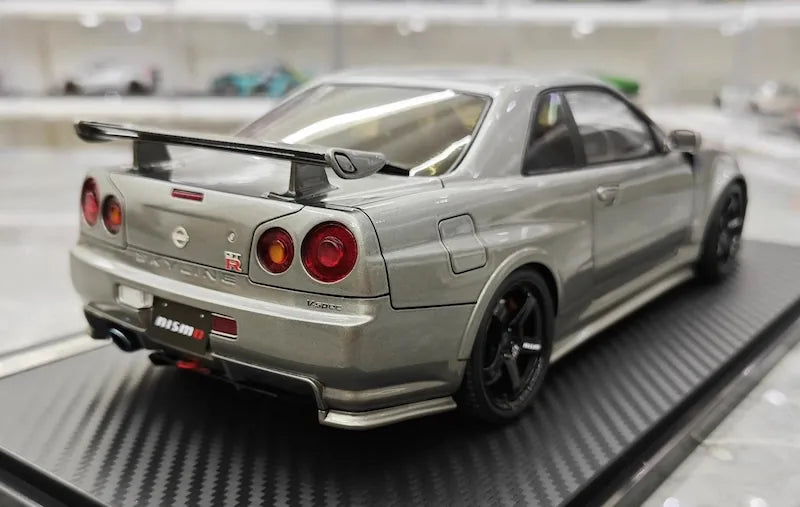 1:18 Nissan 1999 Skyline GT-R BNR34 Gray Die Cast Model Car