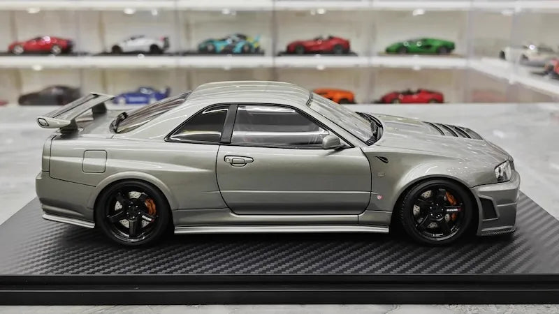 1:18 Nissan 1999 Skyline GT-R BNR34 Gray Die Cast Model Car