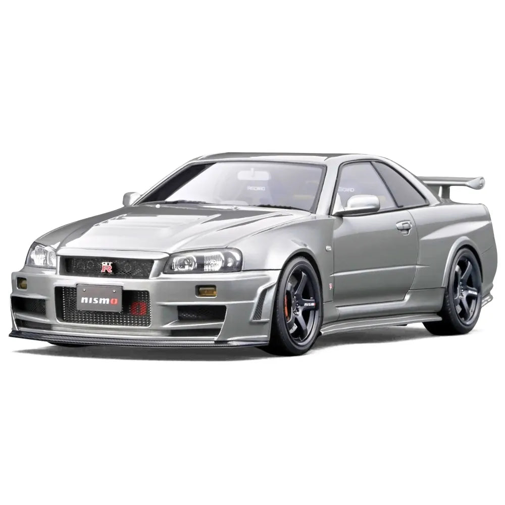 1:18 Nissan 1999 Skyline GT-R BNR34 Gray Die Cast Model Car