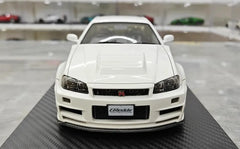 1:18 Nissan 1999 Skyline GT-R BNR34 White Die Cast Model Car