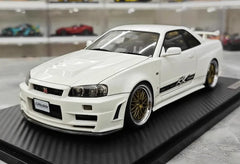 1:18 Nissan 1999 Skyline GT-R BNR34 White Die Cast Model Car