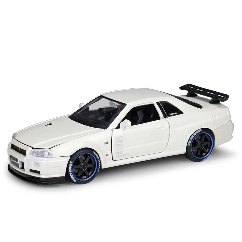1:24 Nissan 1999 Skyline GT-R R34 Die Cast Model Car