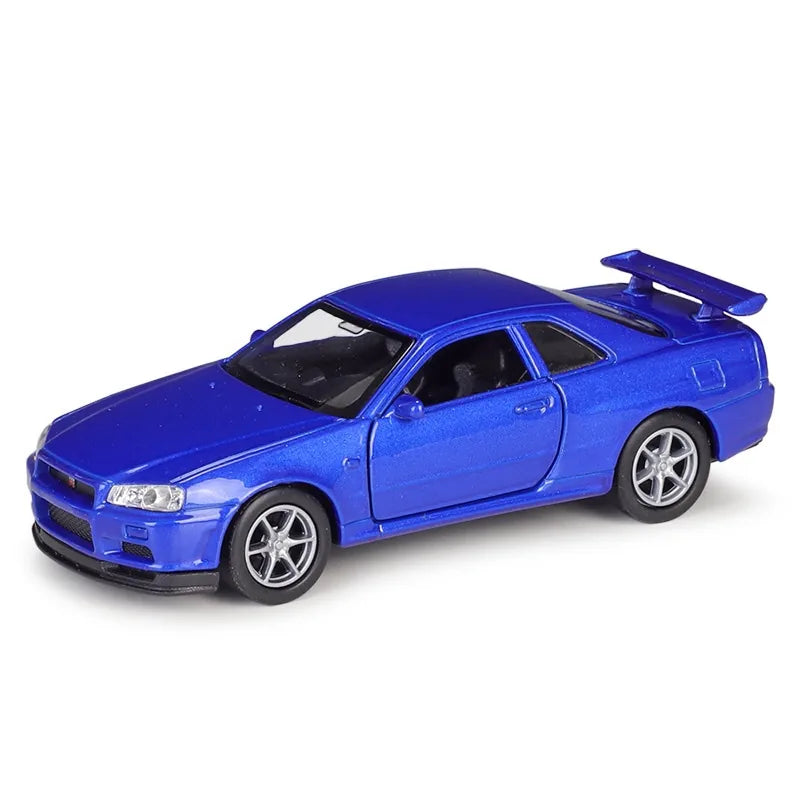 1:36 Nissan 1999 Skyline GT-R R34 Die Cast Model Car