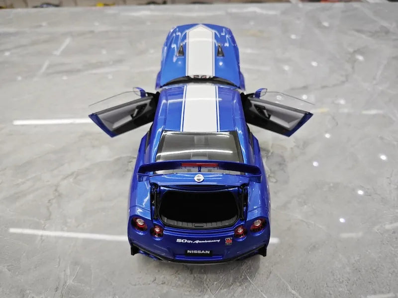 1:18 Nissan 2019 GT-R R35 50th Anniversary Blue Die Cast Model Car