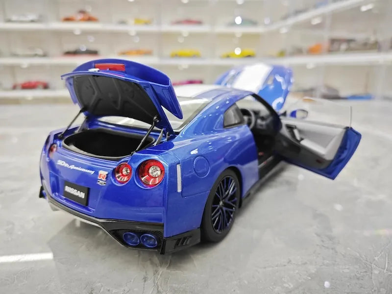 1:18 Nissan 2019 GT-R R35 50th Anniversary Blue Die Cast Model Car