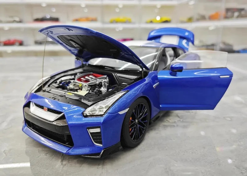 1:18 Nissan 2019 GT-R R35 50th Anniversary Blue Die Cast Model Car