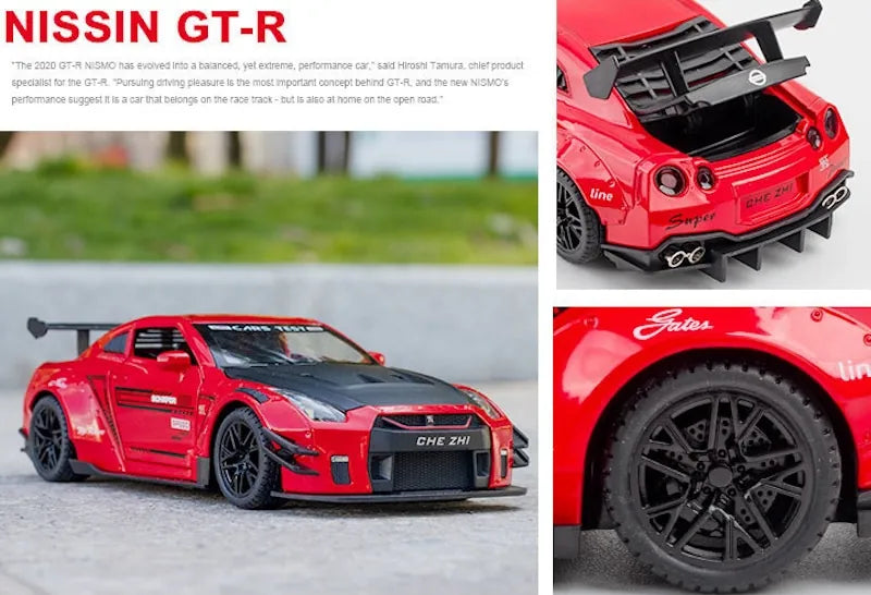 1:24 Nissan 2019 LB-Works GT-R R35 type2 GT3 Die Cast Model Car