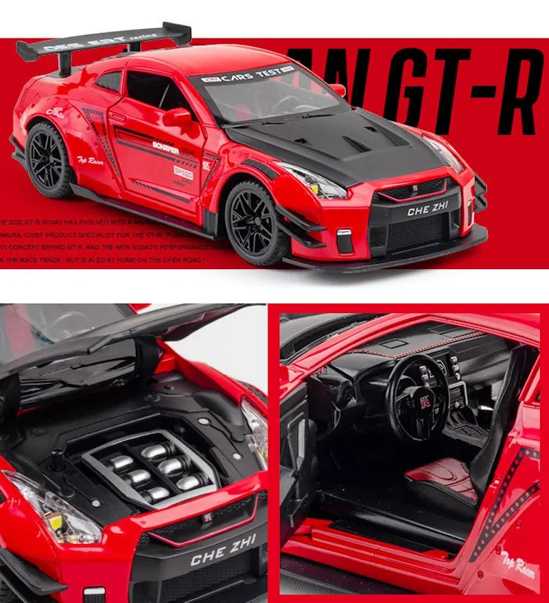 1:24 Nissan 2019 LB-Works GT-R R35 type2 GT3 Die Cast Model Car