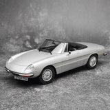 [Norev] 1:18 Alfa Romeo 1966 Spider Duetto Silver Model Car Resin