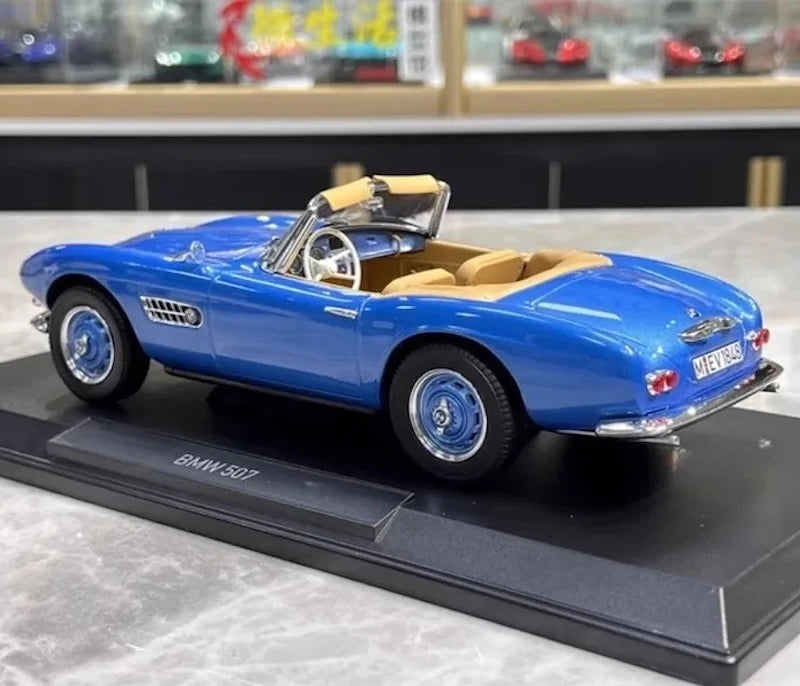 [Norev] 1:18 BMW 1957 507 Convertible Blue Model Car Resin