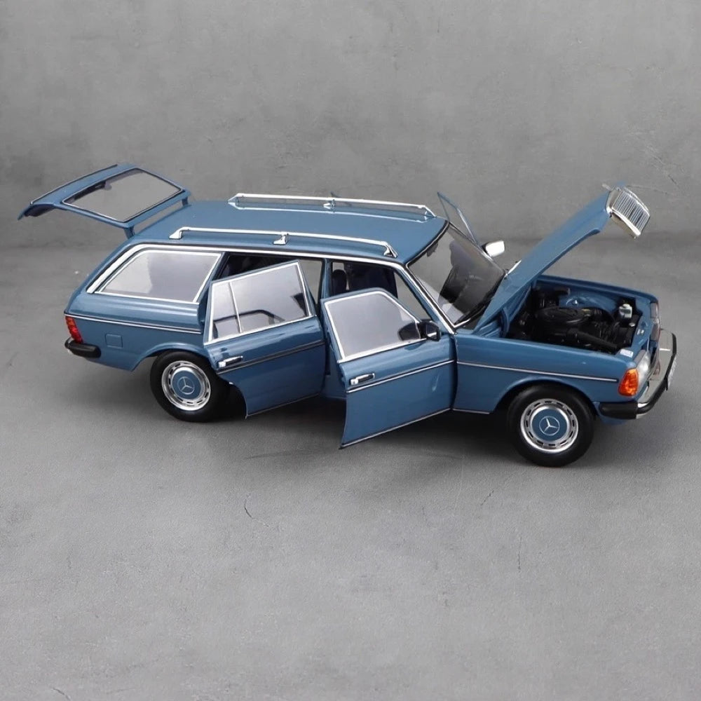 [Norev] 1:18 Mercedes-Benz 1980 200T T-Model S123 Estate blå modellbil Die-Cast