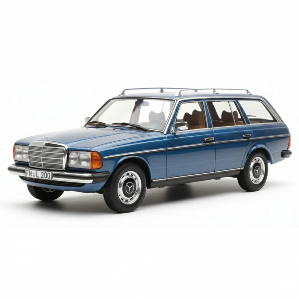 [Norev] 1:18 Mercedes-Benz 1980 200T T-Model S123 Estate blå modellbil Die-Cast
