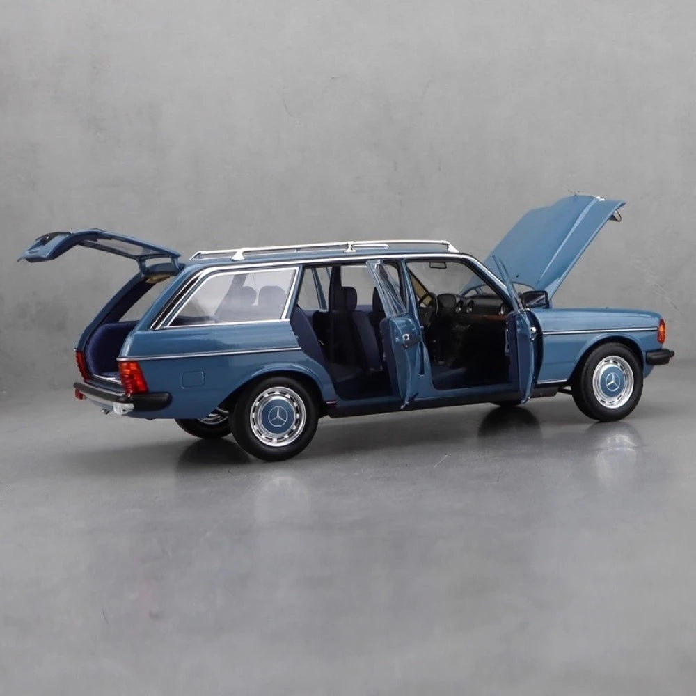 [Norev] 1:18 Mercedes-Benz 1980 200T T-Model S123 Estate blå modellbil Die-Cast